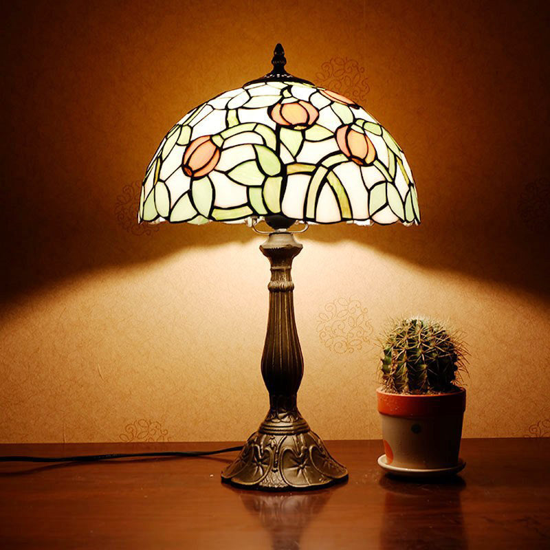 Half Round Oval Lotus Table Lamp