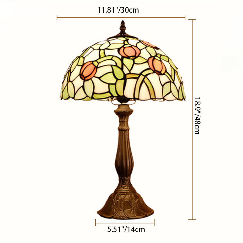 Half Round Oval Lotus Table Lamp