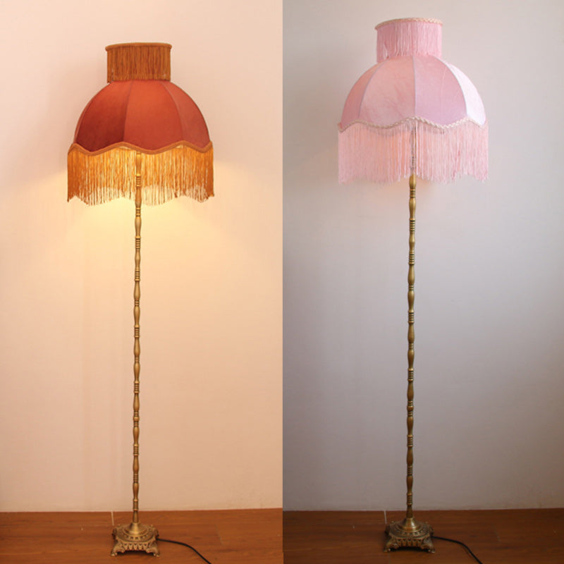 Traditional Vintage Cylinder Semicircle Floor Lamp
