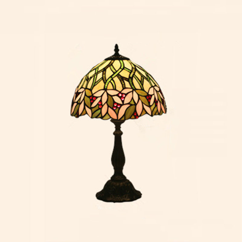 Semicircle Cylinder Aluminum Glass Table Lamp