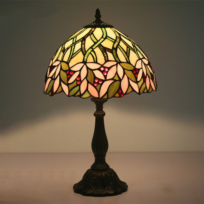 Semicircle Cylinder Aluminum Glass Table Lamp