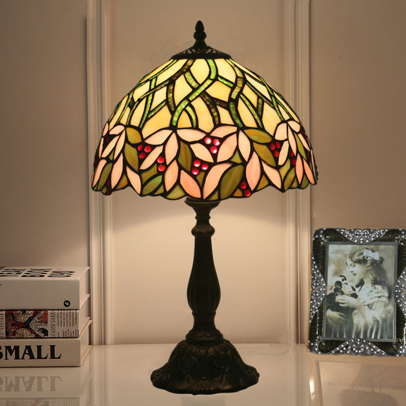 Semicircle Cylinder Aluminum Glass Table Lamp