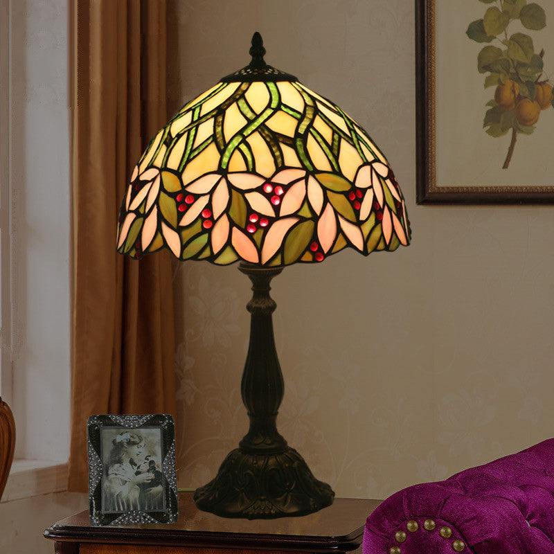 Semicircle Cylinder Aluminum Glass Table Lamp