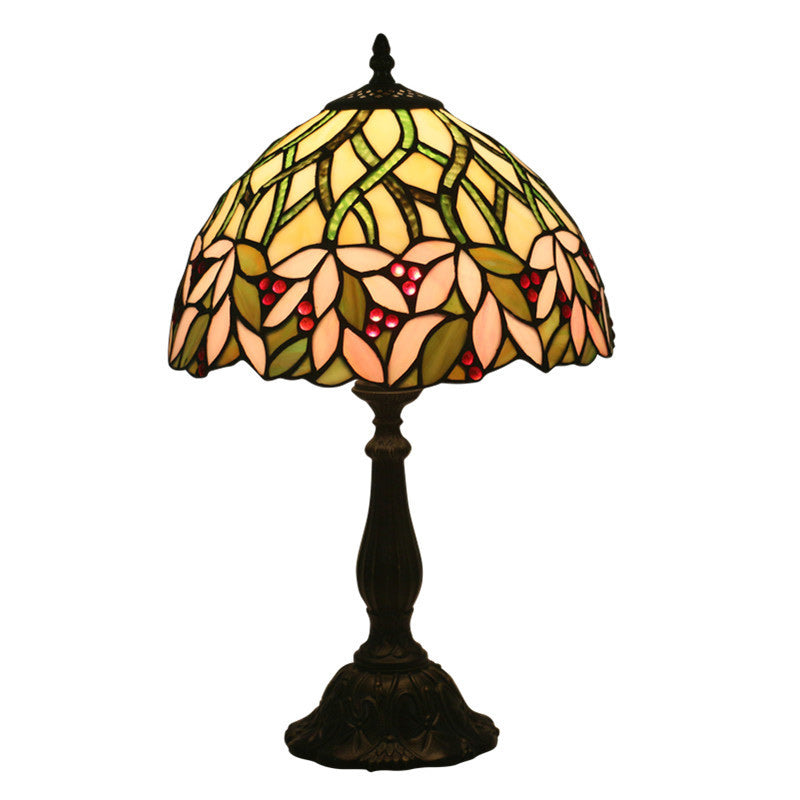 Semicircle Cylinder Aluminum Glass Table Lamp