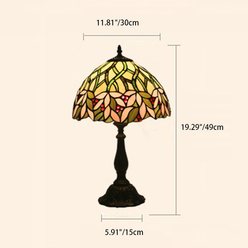 Semicircle Cylinder Aluminum Glass Table Lamp