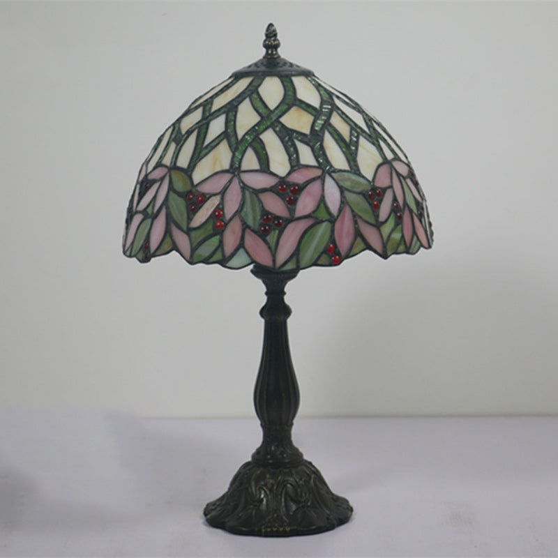 Semicircle Cylinder Aluminum Glass Table Lamp