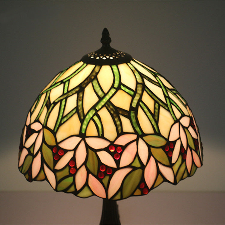 Semicircle Cylinder Aluminum Glass Table Lamp
