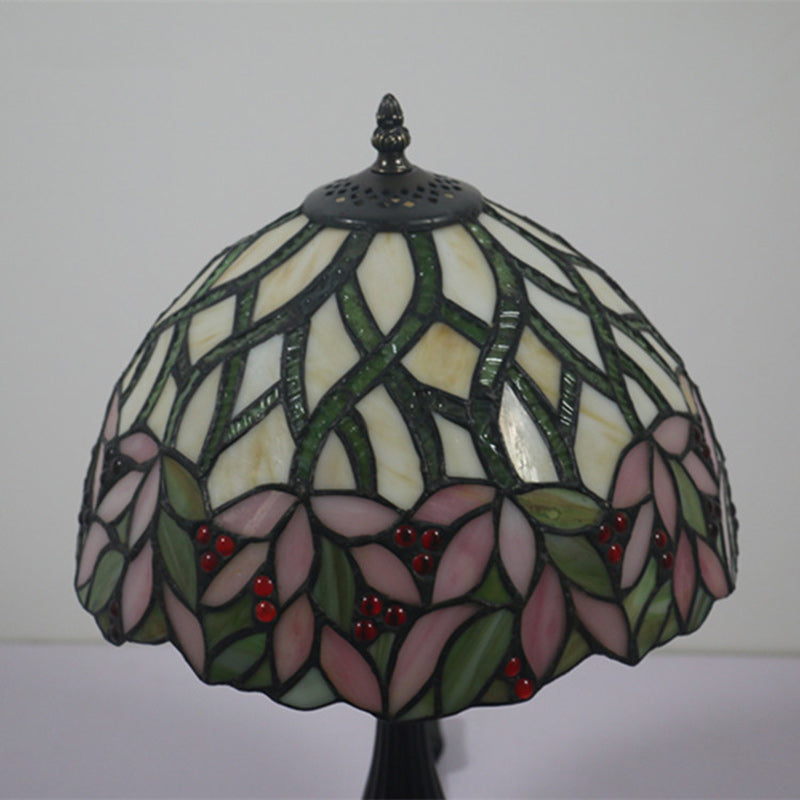 Semicircle Cylinder Aluminum Glass Table Lamp
