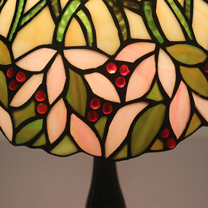 Semicircle Cylinder Aluminum Glass Table Lamp