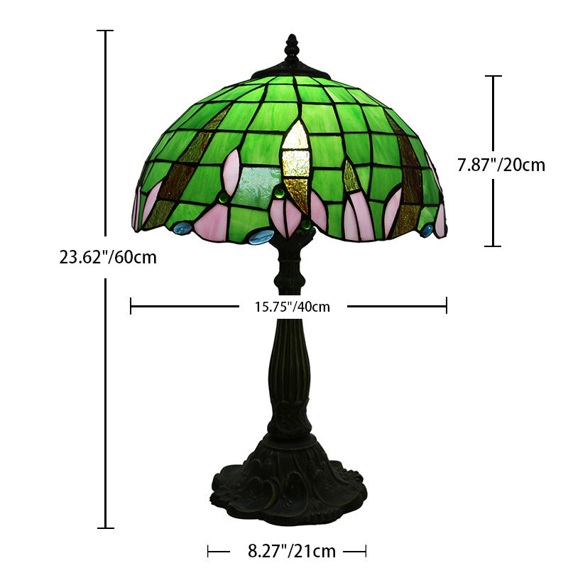 Half Round Umbrella Oval Table Lamp