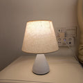 Round Tapered Iron Fabric Table Lamp