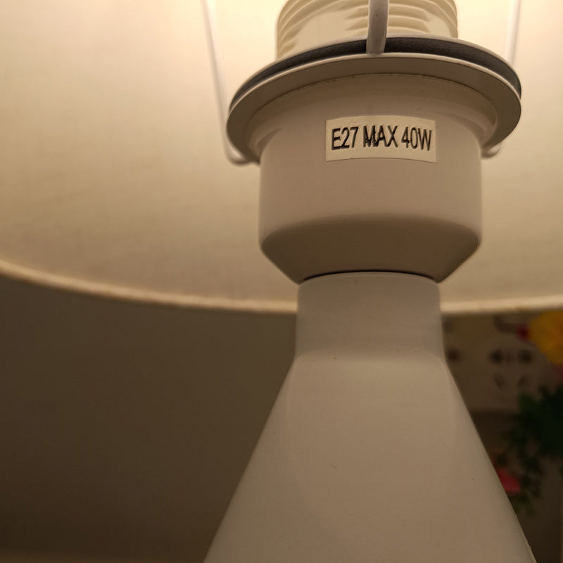 Round Tapered Iron Fabric Table Lamp