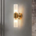 Cylinder Disc Hardware Glass 2-Light Wall Lamp