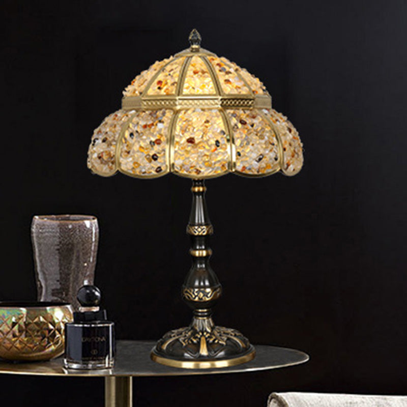 Half Round Oval Disc Table Lamp