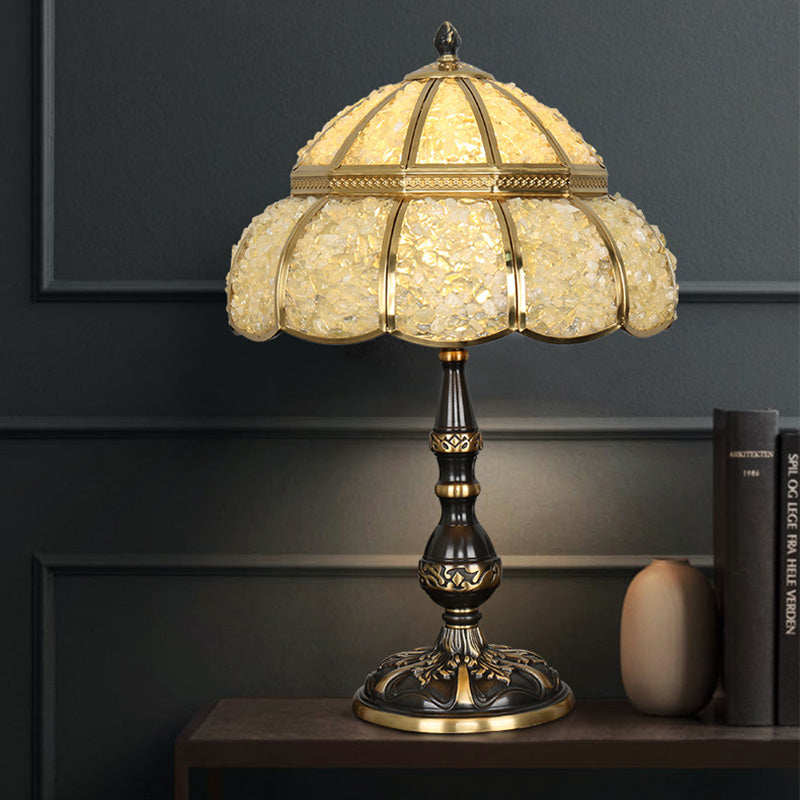 Half Round Oval Disc Table Lamp