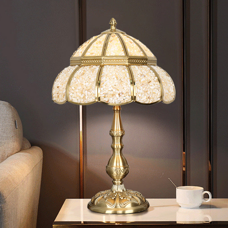 Half Round Oval Disc Table Lamp