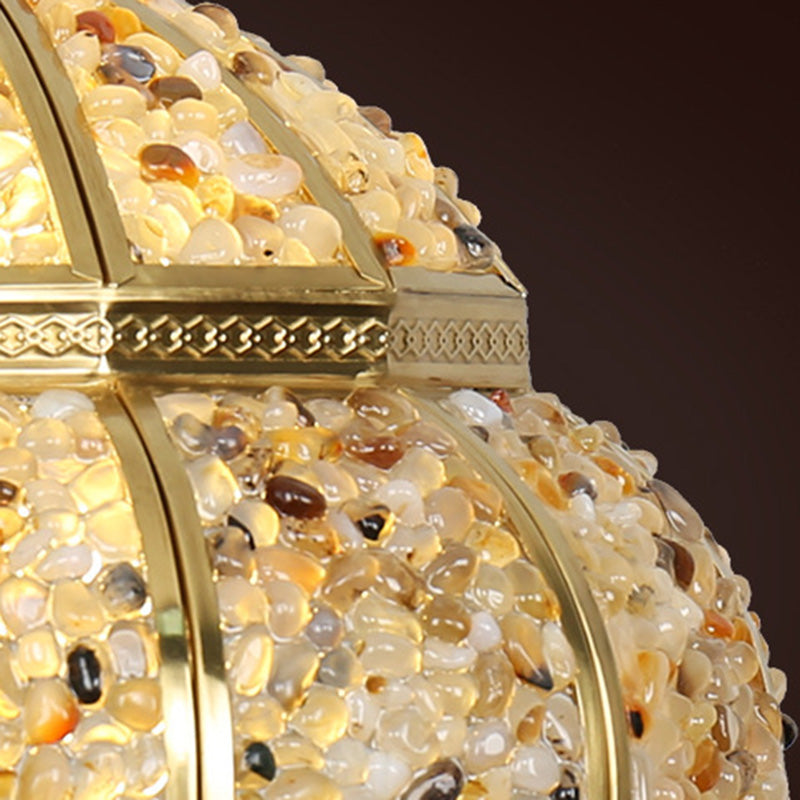 Half Round Oval Disc Table Lamp