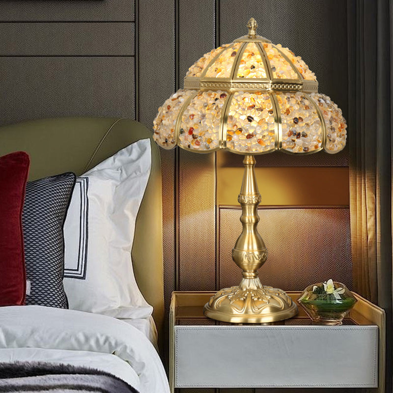 Half Round Oval Disc Table Lamp