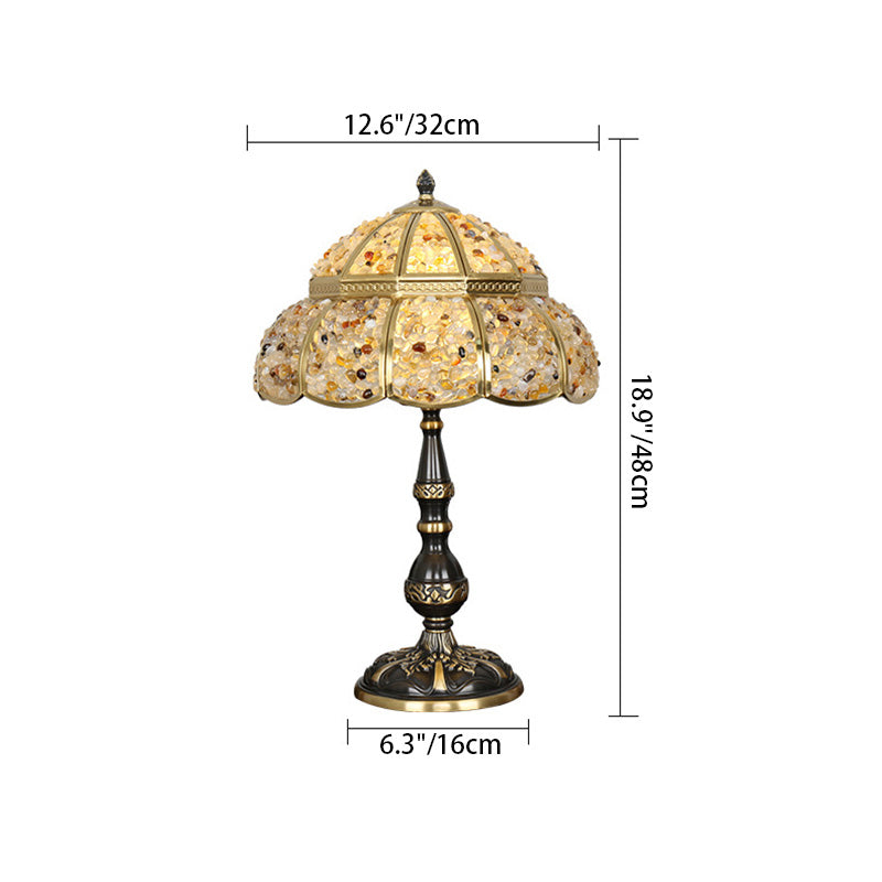 Half Round Oval Disc Table Lamp