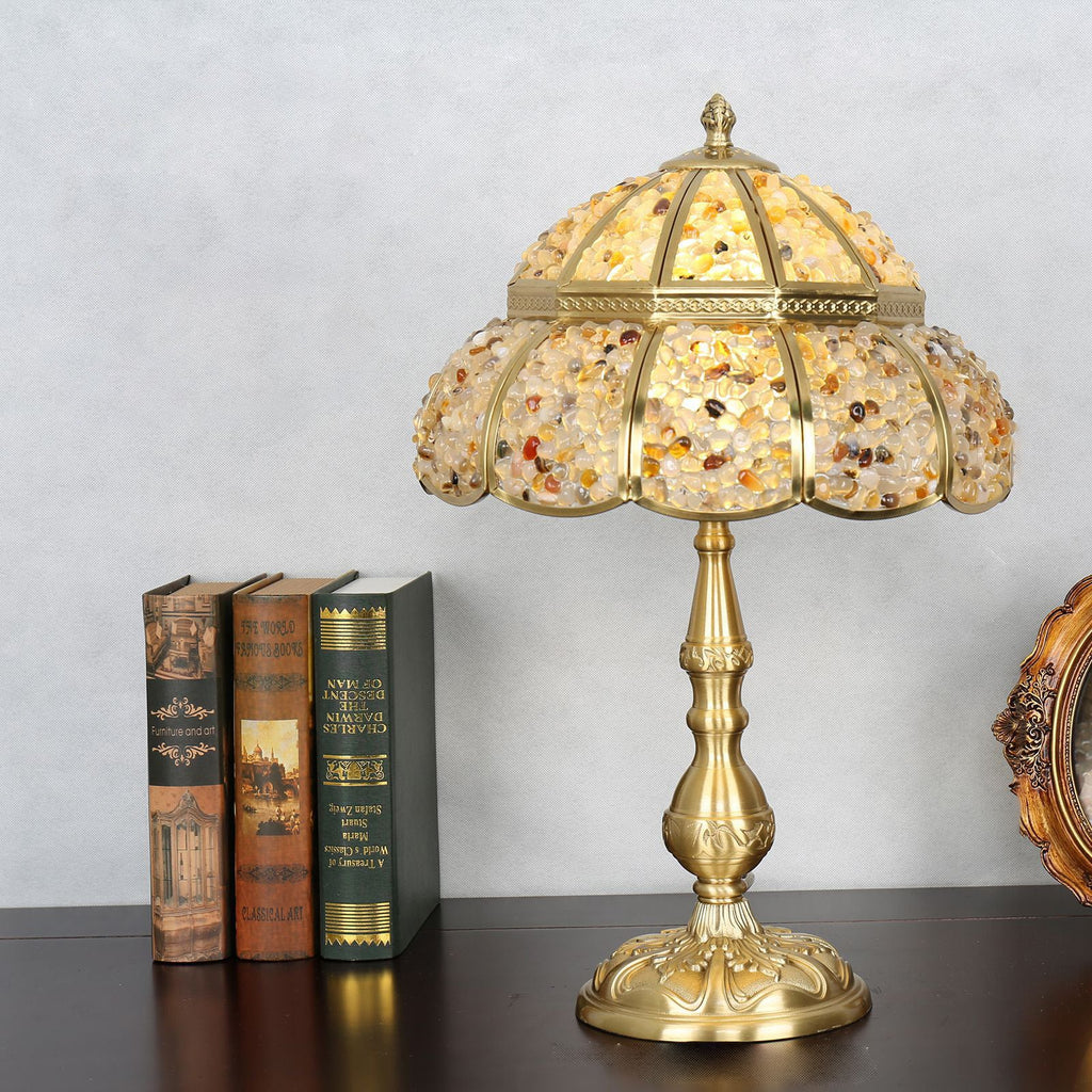 Half Round Oval Disc Table Lamp