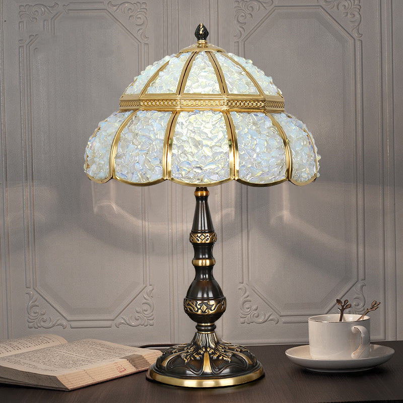 Half Round Oval Disc Table Lamp