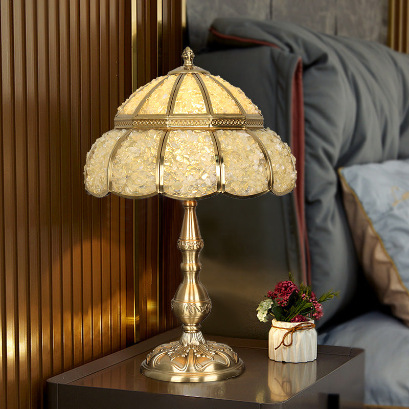 Half Round Oval Disc Table Lamp