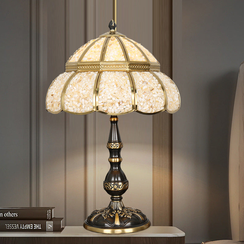 Half Round Oval Disc Table Lamp