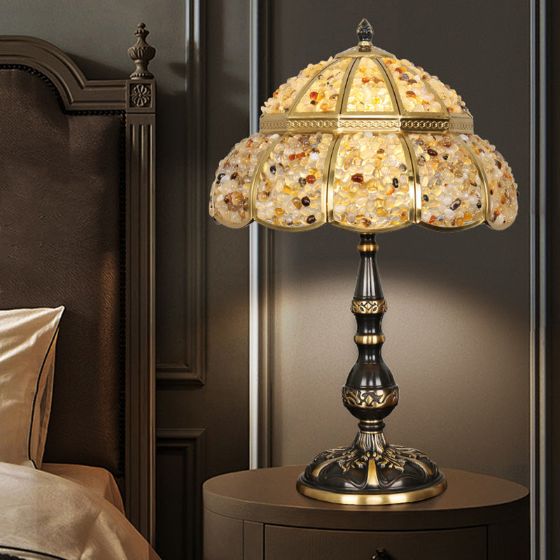 Half Round Oval Disc Table Lamp