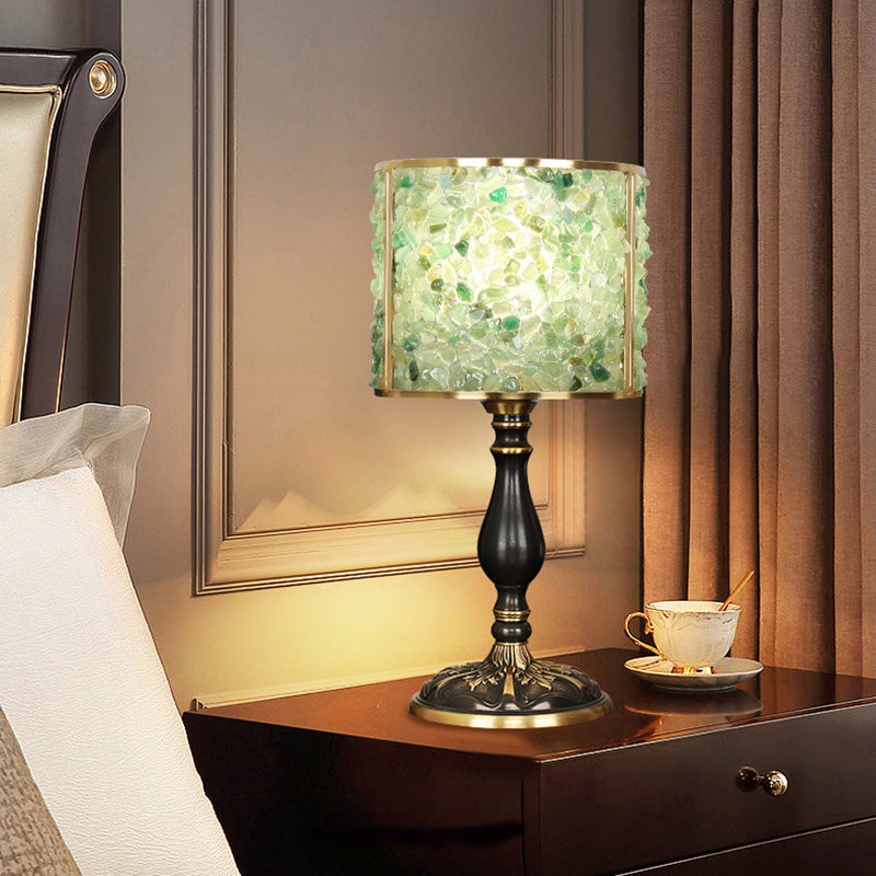 Cylinder Striped Pellet Shard Table Lamp