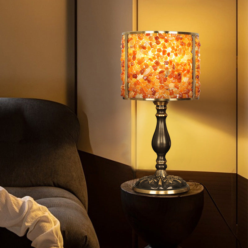 Cylinder Striped Pellet Shard Table Lamp