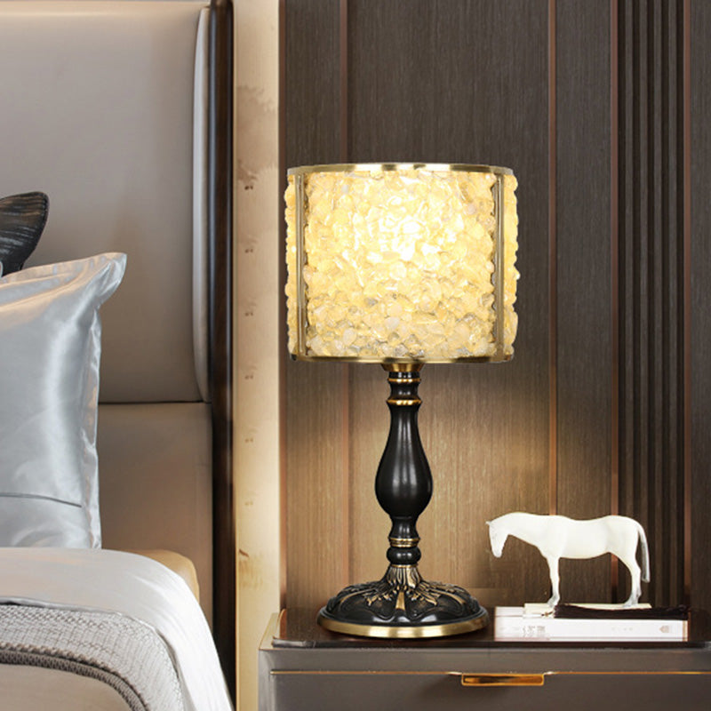 Cylinder Striped Pellet Shard Table Lamp