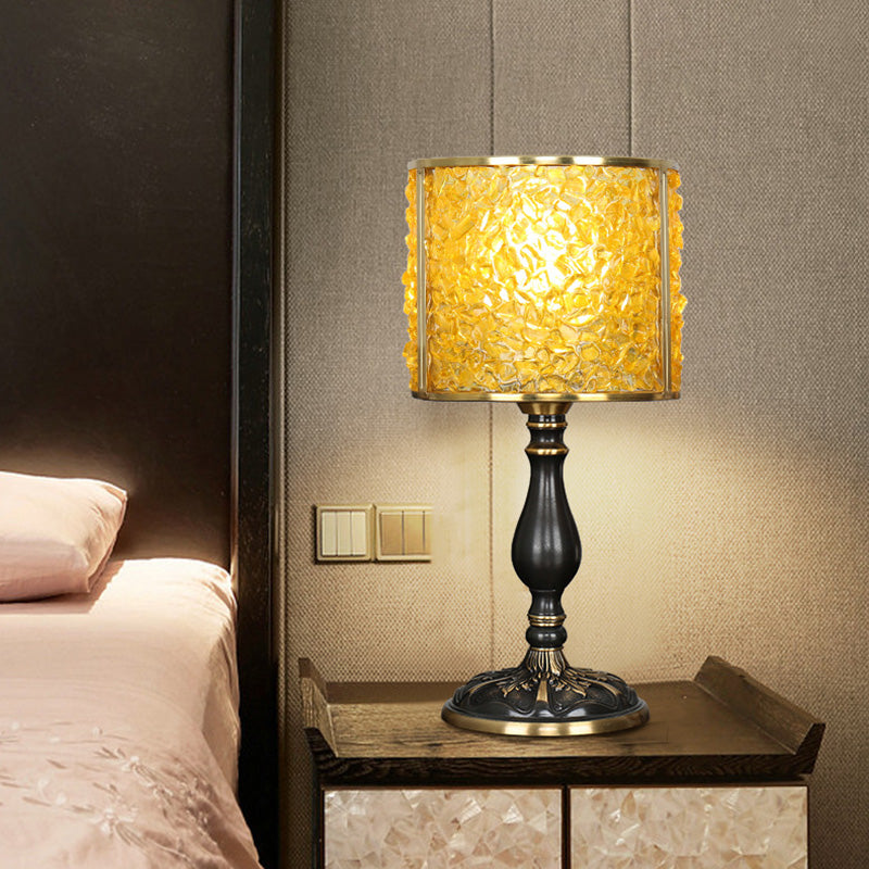 Cylinder Striped Pellet Shard Table Lamp