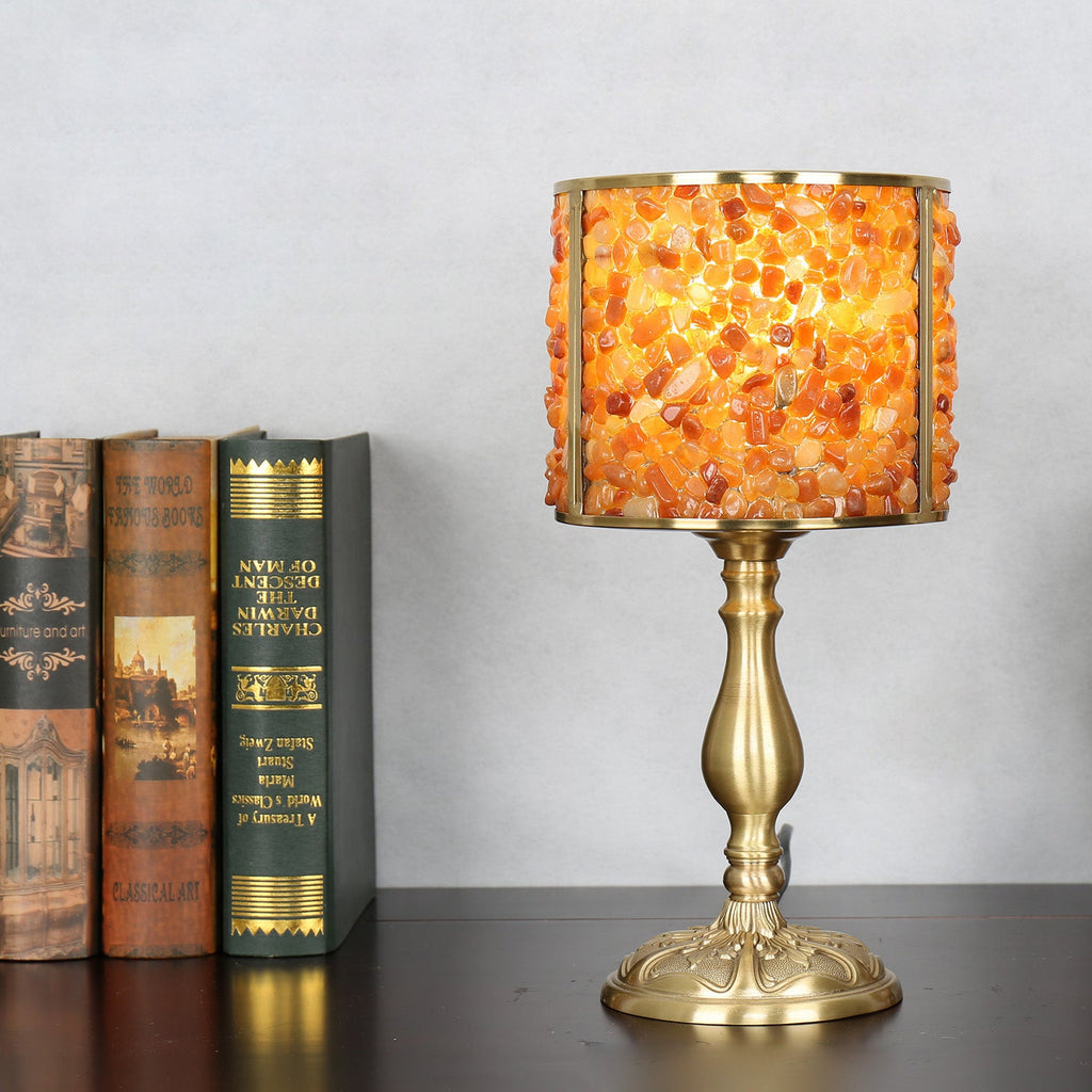 Cylinder Striped Pellet Shard Table Lamp