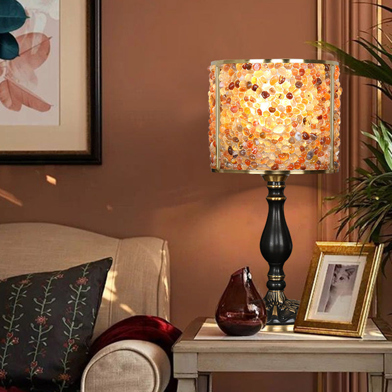 Cylinder Striped Pellet Shard Table Lamp