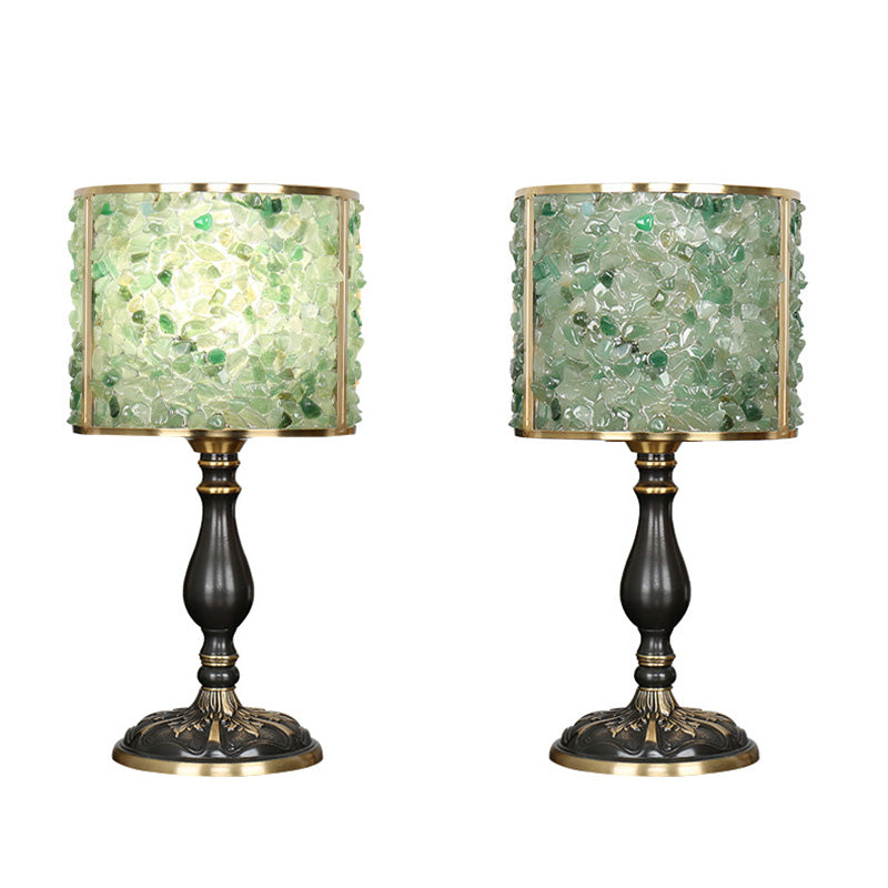 Cylinder Striped Pellet Shard Table Lamp