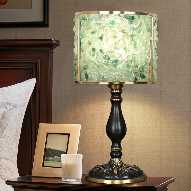 Cylinder Striped Pellet Shard Table Lamp