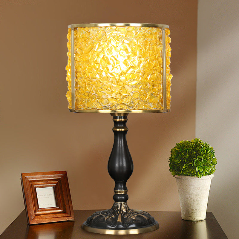 Cylinder Striped Pellet Shard Table Lamp
