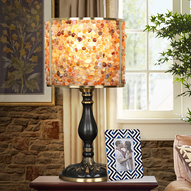 Cylinder Striped Pellet Shard Table Lamp