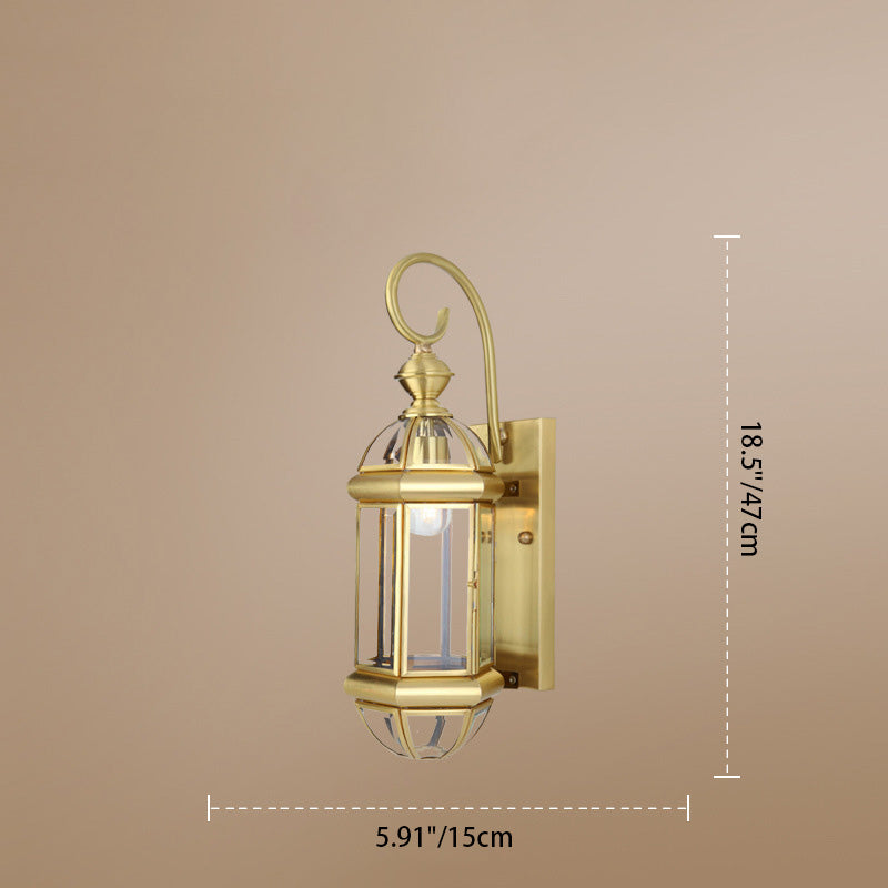 Cylinder Rectangle Half Round 3-Light Outdoor Light