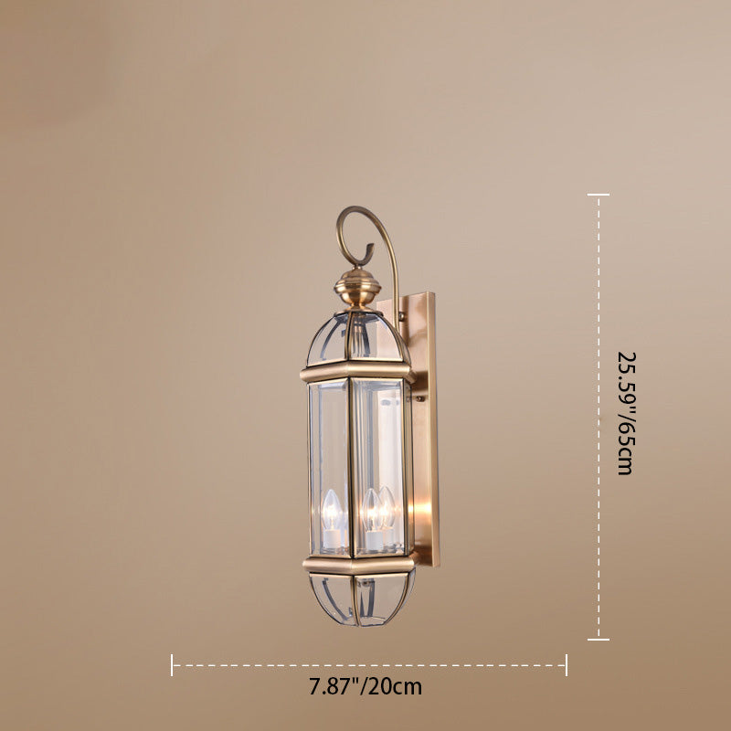 Cylinder Rectangle Half Round 3-Light Outdoor Light