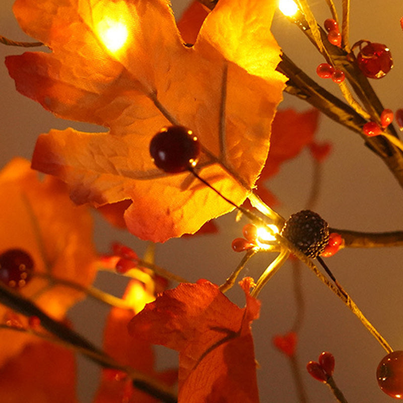 Tree Maple Leaf Square Table Lamp