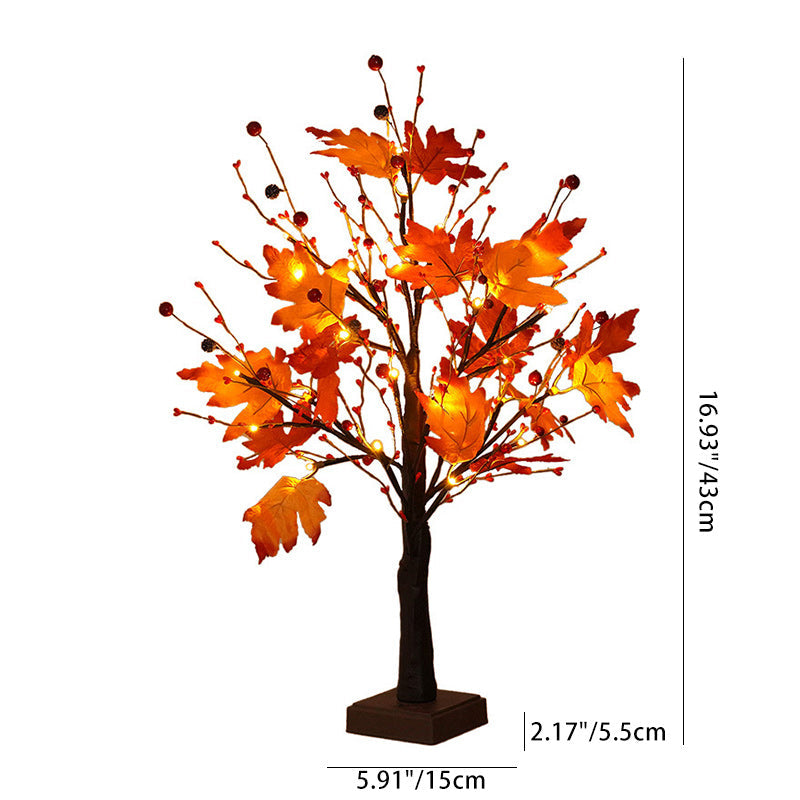 Tree Maple Leaf Square Table Lamp