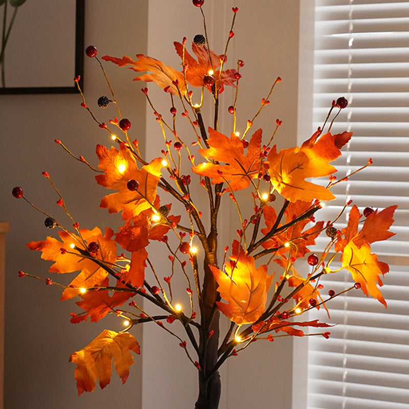Tree Maple Leaf Square Table Lamp