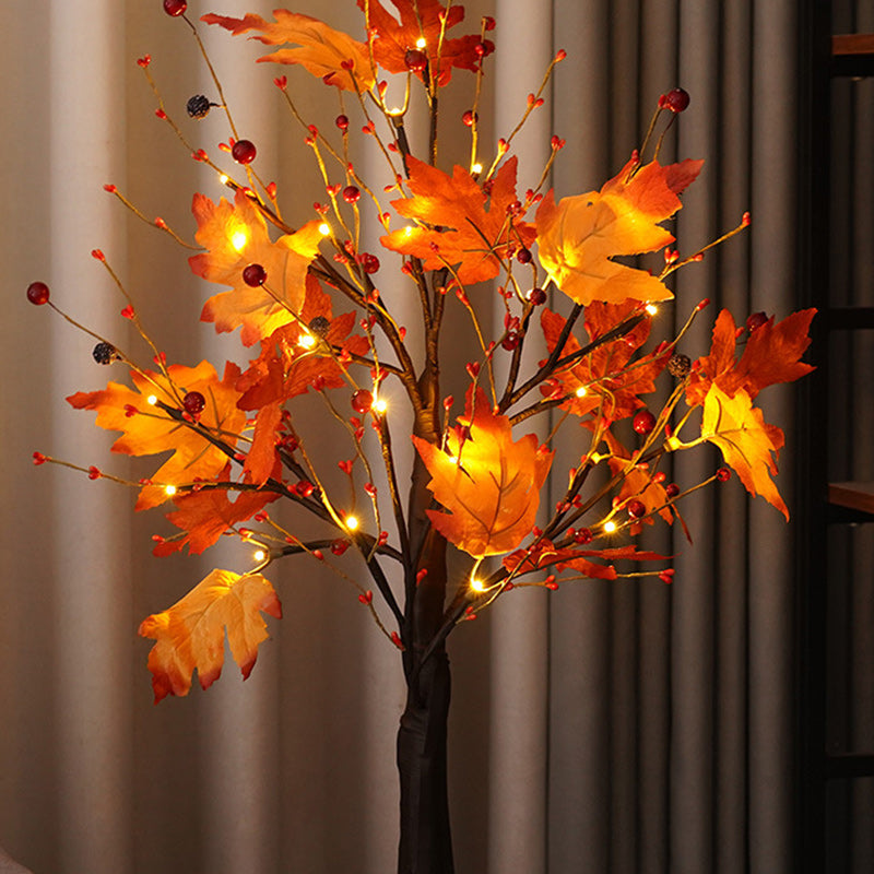 Tree Maple Leaf Square Table Lamp