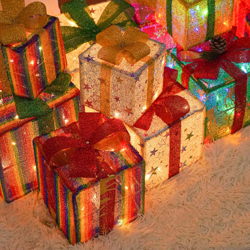 Square Christmas Gift Box Floor Lamp