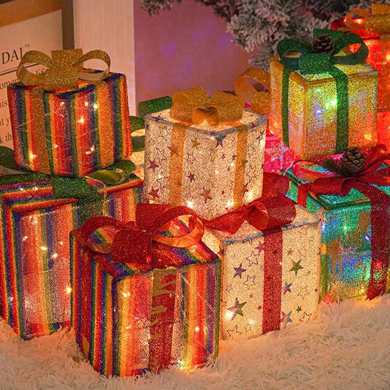 Square Christmas Gift Box Floor Lamp