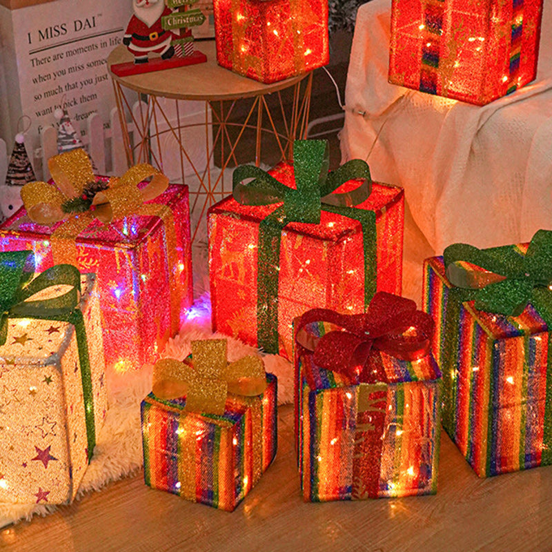 Square Christmas Gift Box Floor Lamp