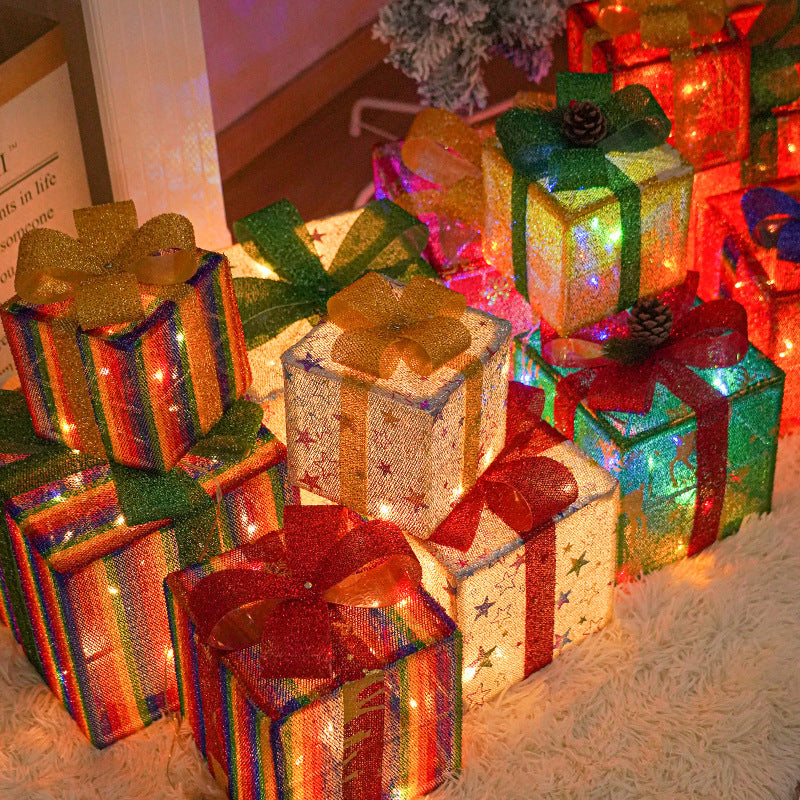 Square Christmas Gift Box Floor Lamp
