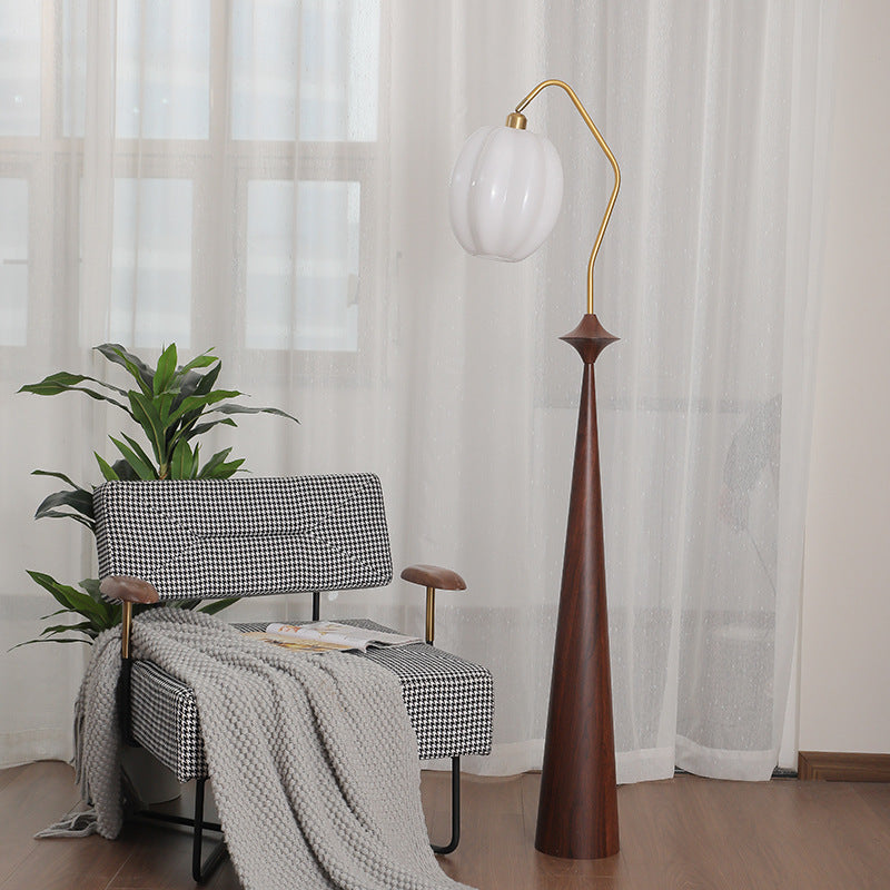 Round Table Bent Long Floor Lamp