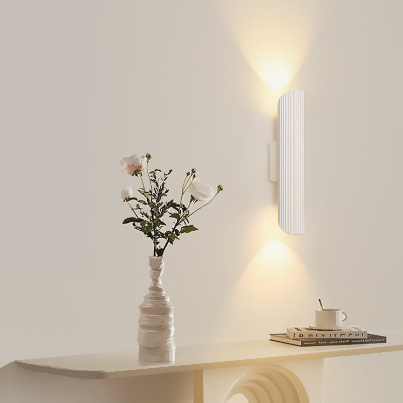 Cylinder Striped Rectangle Iron Wall Lamp